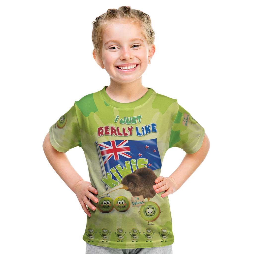 New Zealand Kiwi Kid T Shirt I Just Really Like Kiwis