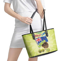 New Zealand Kiwi Leather Tote Bag I Just Really Like Kiwis