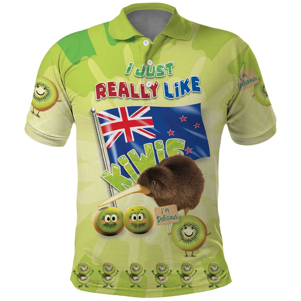 New Zealand Kiwi Polo Shirt I Just Really Like Kiwis DT04 Green - Polynesian Pride