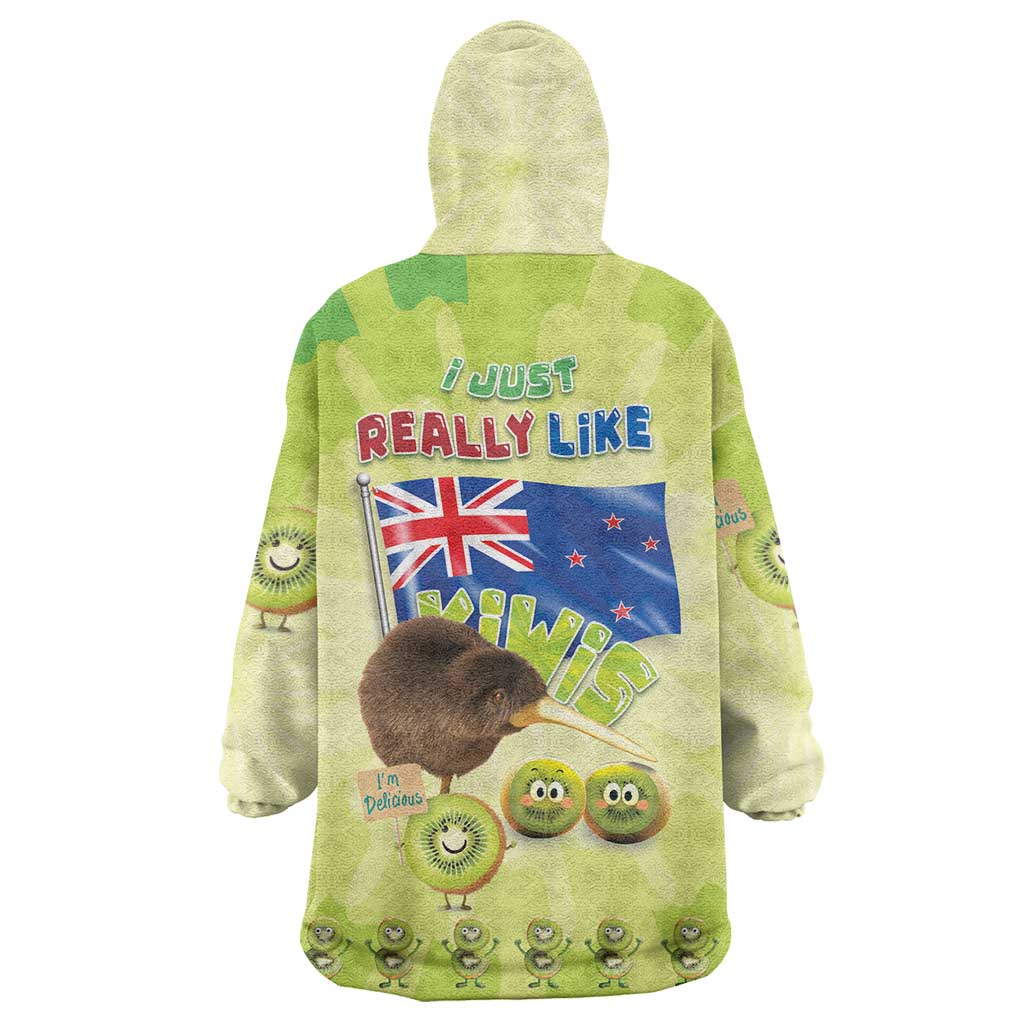 New Zealand Kiwi Wearable Blanket Hoodie I Just Really Like Kiwis