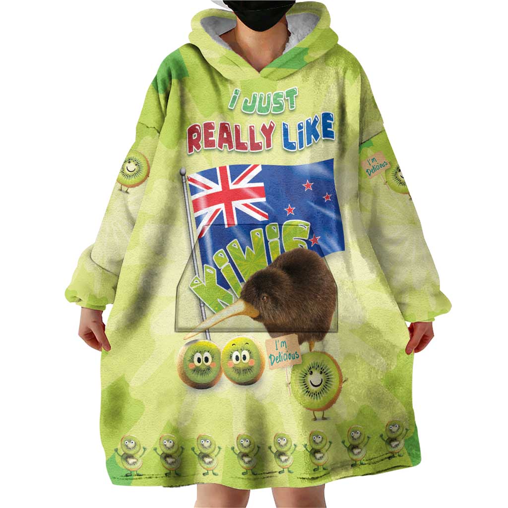 New Zealand Kiwi Wearable Blanket Hoodie I Just Really Like Kiwis