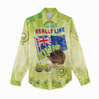 New Zealand Kiwi Women Casual Shirt I Just Really Like Kiwis