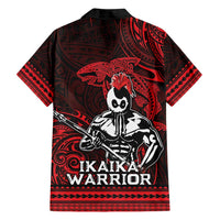 Hawaii Ikaika Warrior Family Matching Long Sleeve Bodycon Dress and Hawaiian Shirt Hawaiian Tribal Tattoo