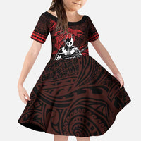Hawaii Ikaika Warrior Family Matching Summer Maxi Dress and Hawaiian Shirt Hawaiian Tribal Tattoo