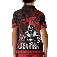 Hawaii Ikaika Warrior Kid Polo Shirt Hawaiian Tribal Tattoo DT04 - Polynesian Pride