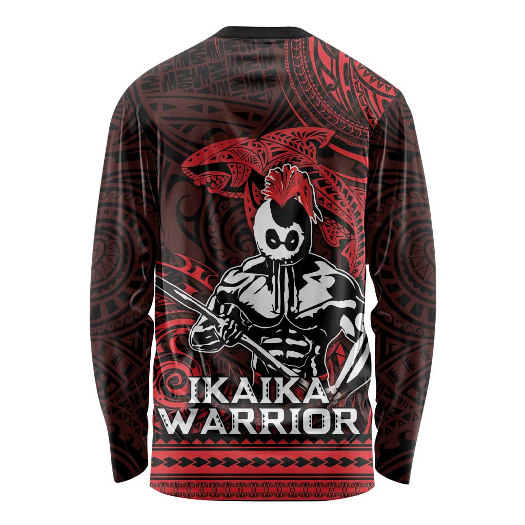 Hawaii Ikaika Warrior Long Sleeve Shirt Hawaiian Tribal Tattoo DT04 - Polynesian Pride