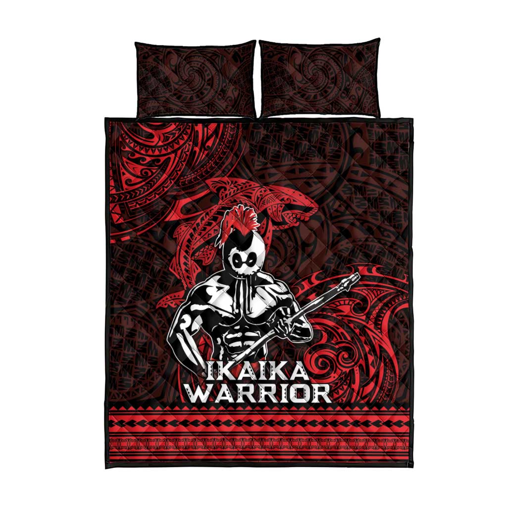 Hawaii Ikaika Warrior Quilt Bed Set Hawaiian Tribal Tattoo