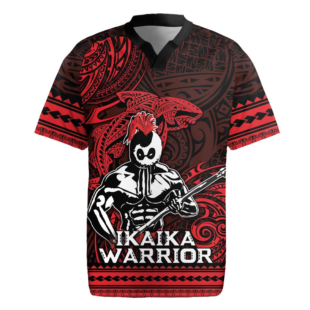 Hawaii Ikaika Warrior Rugby Jersey Hawaiian Tribal Tattoo