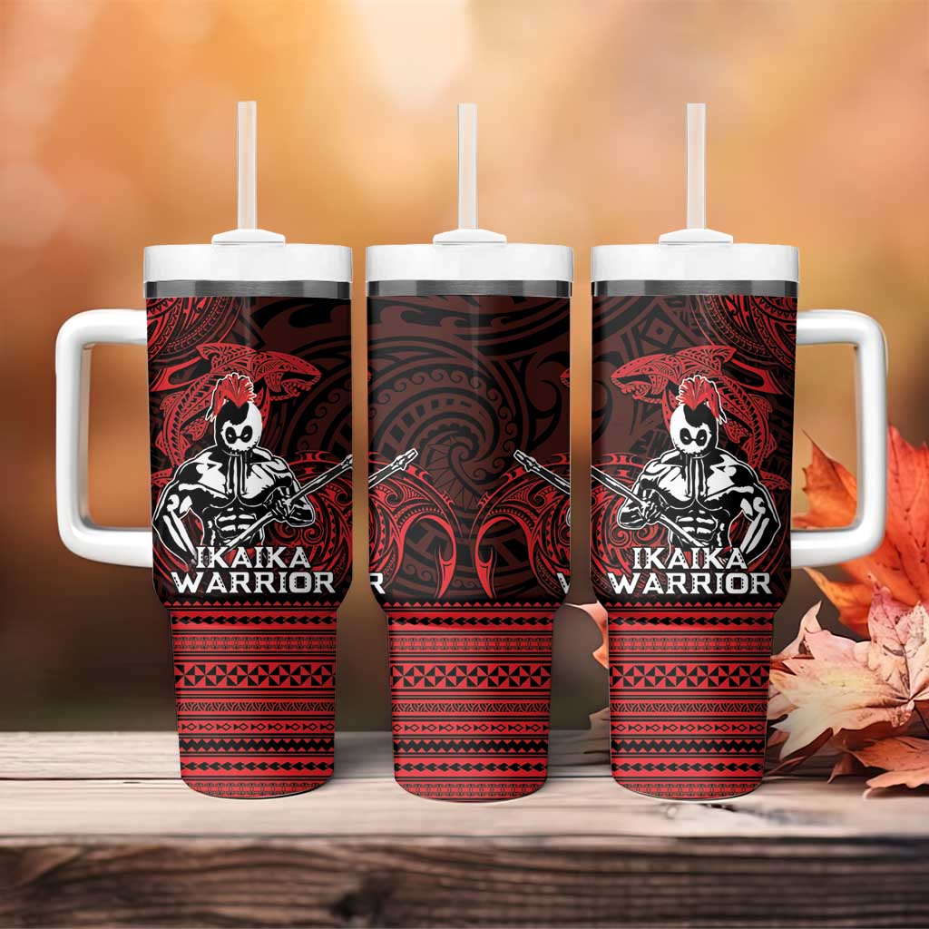 Hawaii Ikaika Warrior Tumbler With Handle Hawaiian Tribal Tattoo