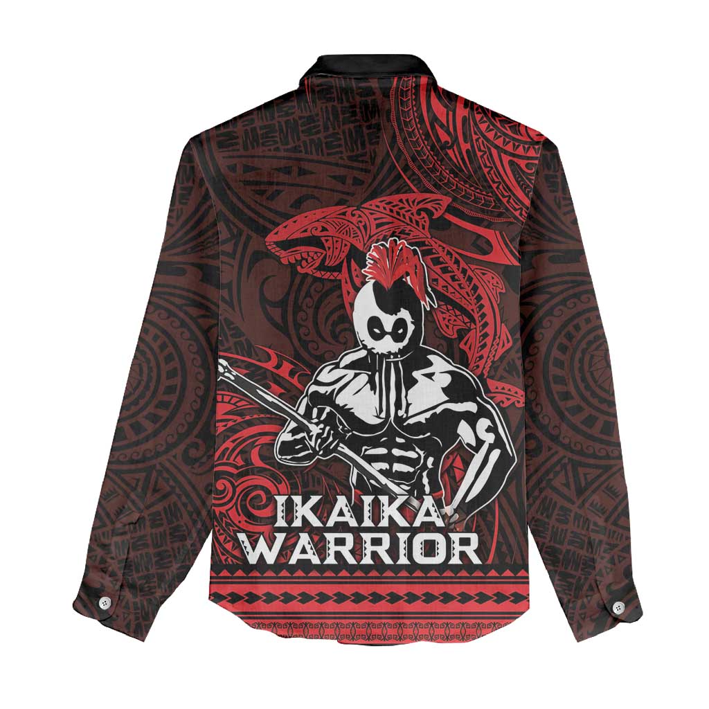 Hawaii Ikaika Warrior Women Casual Shirt Hawaiian Tribal Tattoo