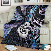 New Zealand Aotearoa Blanket Maori Hei Manaia Purple Paua Shell