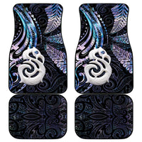 New Zealand Aotearoa Car Mats Maori Hei Manaia Purple Paua Shell