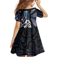 New Zealand Aotearoa Family Matching Long Sleeve Bodycon Dress and Hawaiian Shirt Maori Hei Manaia Purple Paua Shell DT04 - Polynesian Pride