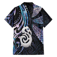 New Zealand Aotearoa Family Matching Long Sleeve Bodycon Dress and Hawaiian Shirt Maori Hei Manaia Purple Paua Shell DT04 - Polynesian Pride