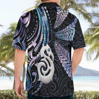 New Zealand Aotearoa Hawaiian Shirt Maori Hei Manaia Purple Paua Shell