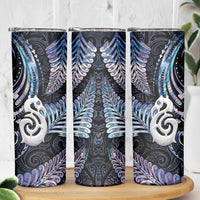 New Zealand Aotearoa Skinny Tumbler Maori Hei Manaia Purple Paua Shell