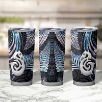 New Zealand Aotearoa Tumbler Cup Maori Hei Manaia Purple Paua Shell