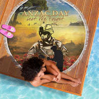 New Zealand ANZAC Day Beach Blanket The Ode Remembrance And Poppy