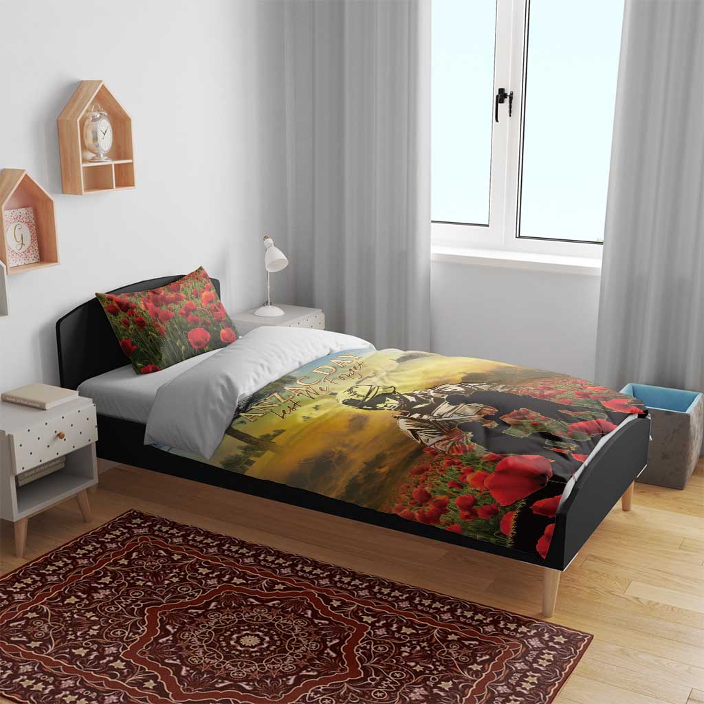 New Zealand ANZAC Day Bedding Set The Ode Remembrance And Poppy