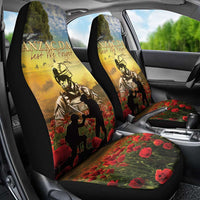 New Zealand ANZAC Day Car Seat Cover The Ode Remembrance And Poppy