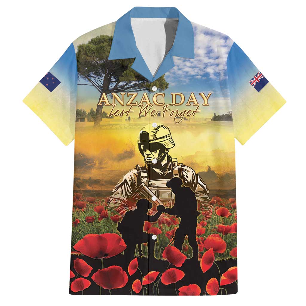 New Zealand ANZAC Day Family Matching Puletasi and Hawaiian Shirt The Ode Remembrance And Poppy