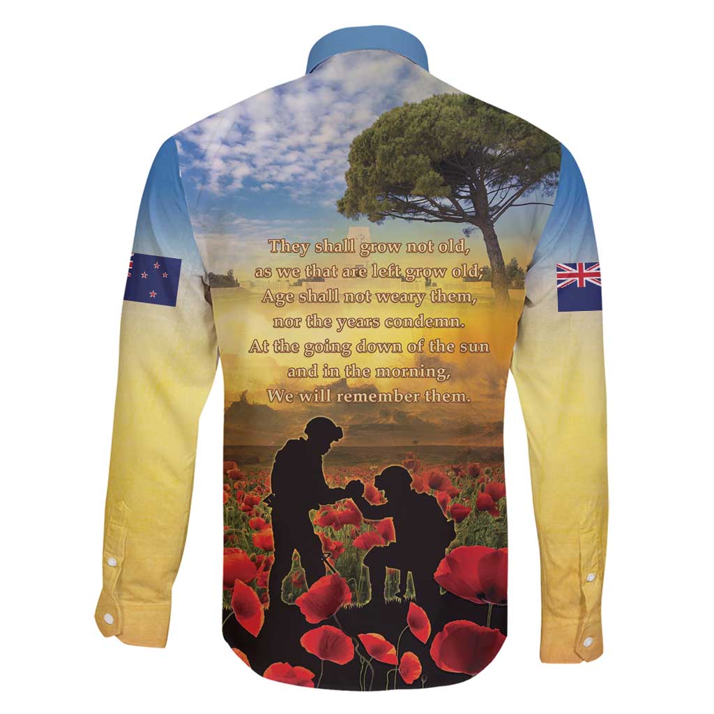 New Zealand ANZAC Day Family Matching Tank Maxi Dress and Hawaiian Shirt The Ode Remembrance And Poppy