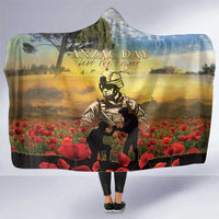 New Zealand ANZAC Day Hooded Blanket The Ode Remembrance And Poppy DT04 One Size Yellow - Polynesian Pride
