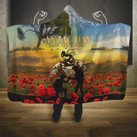 New Zealand ANZAC Day Hooded Blanket The Ode Remembrance And Poppy DT04 - Polynesian Pride