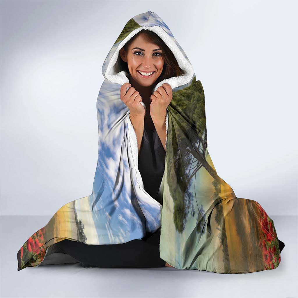 New Zealand ANZAC Day Hooded Blanket The Ode Remembrance And Poppy DT04 - Polynesian Pride