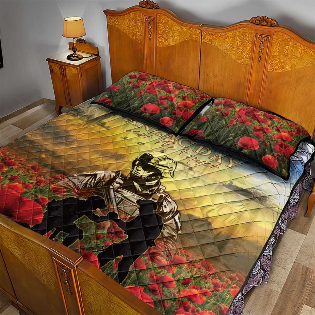 New Zealand ANZAC Day Quilt Bed Set The Ode Remembrance And Poppy
