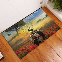 New Zealand ANZAC Day Rubber Doormat The Ode Remembrance And Poppy DT04 - Polynesian Pride