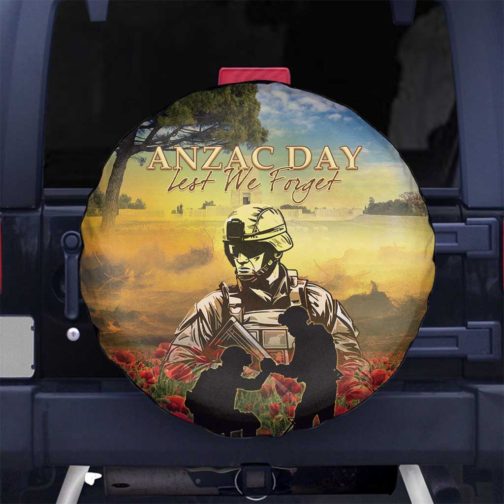 New Zealand ANZAC Day Spare Tire Cover The Ode Remembrance And Poppy