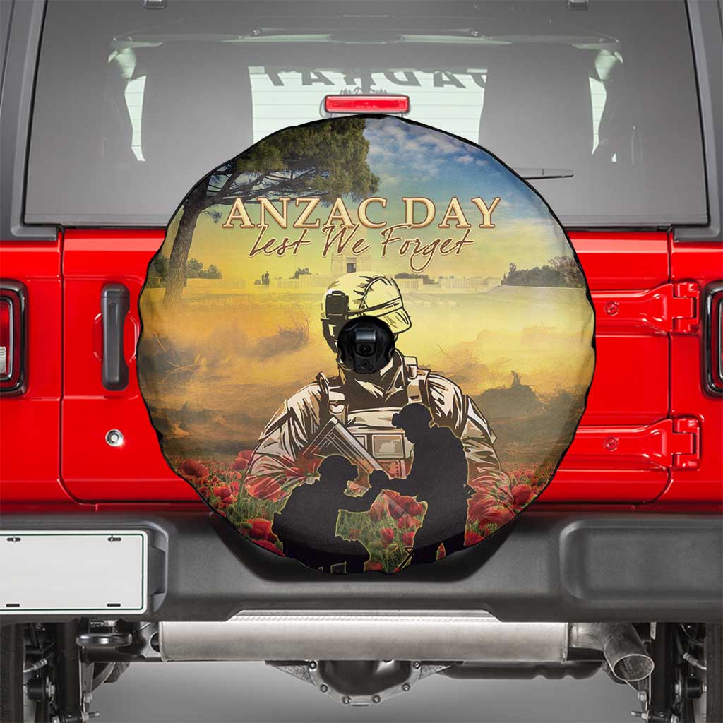 New Zealand ANZAC Day Spare Tire Cover The Ode Remembrance And Poppy