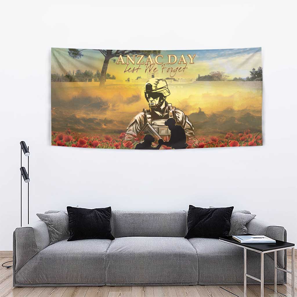 New Zealand ANZAC Day Tapestry The Ode Remembrance And Poppy