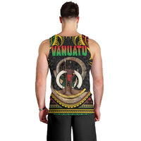 Vanuatu Language Week Men Tank Top Boar Tusk Warrior Tribal Floral Pattern