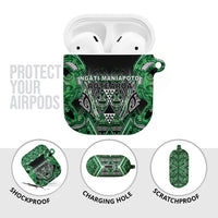 Aotearoa Ngati Maniapoto AirPods Case Maori Tribal Green Paua Shell Pattern DT05 - Polynesian Pride