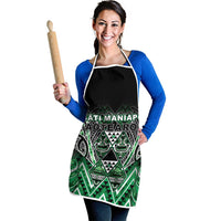 Aotearoa Ngati Maniapoto Apron Maori Tribal Green Paua Shell Pattern DT05 - Polynesian Pride