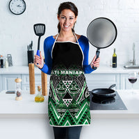 Aotearoa Ngati Maniapoto Apron Maori Tribal Green Paua Shell Pattern DT05 - Polynesian Pride