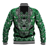 Aotearoa Ngati Maniapoto Baseball Jacket Maori Tribal Green Paua Shell Pattern DT05 - Polynesian Pride