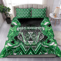 Aotearoa Ngati Maniapoto Bedding Set Maori Tribal Green Paua Shell Pattern DT05 - Polynesian Pride
