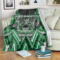 Aotearoa Ngati Maniapoto Blanket Maori Tribal Green Paua Shell Pattern DT05 Green - Polynesian Pride