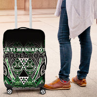 Aotearoa Ngati Maniapoto Luggage Cover Maori Tribal Green Paua Shell Pattern DT05 Green - Polynesian Pride