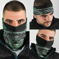 Aotearoa Ngati Maniapoto Neck Gaiter Maori Tribal Green Paua Shell Pattern DT05 - Polynesian Pride