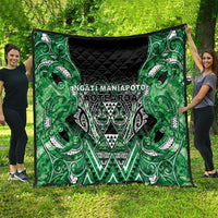 Aotearoa Ngati Maniapoto Quilt Maori Tribal Green Paua Shell Pattern DT05 - Polynesian Pride