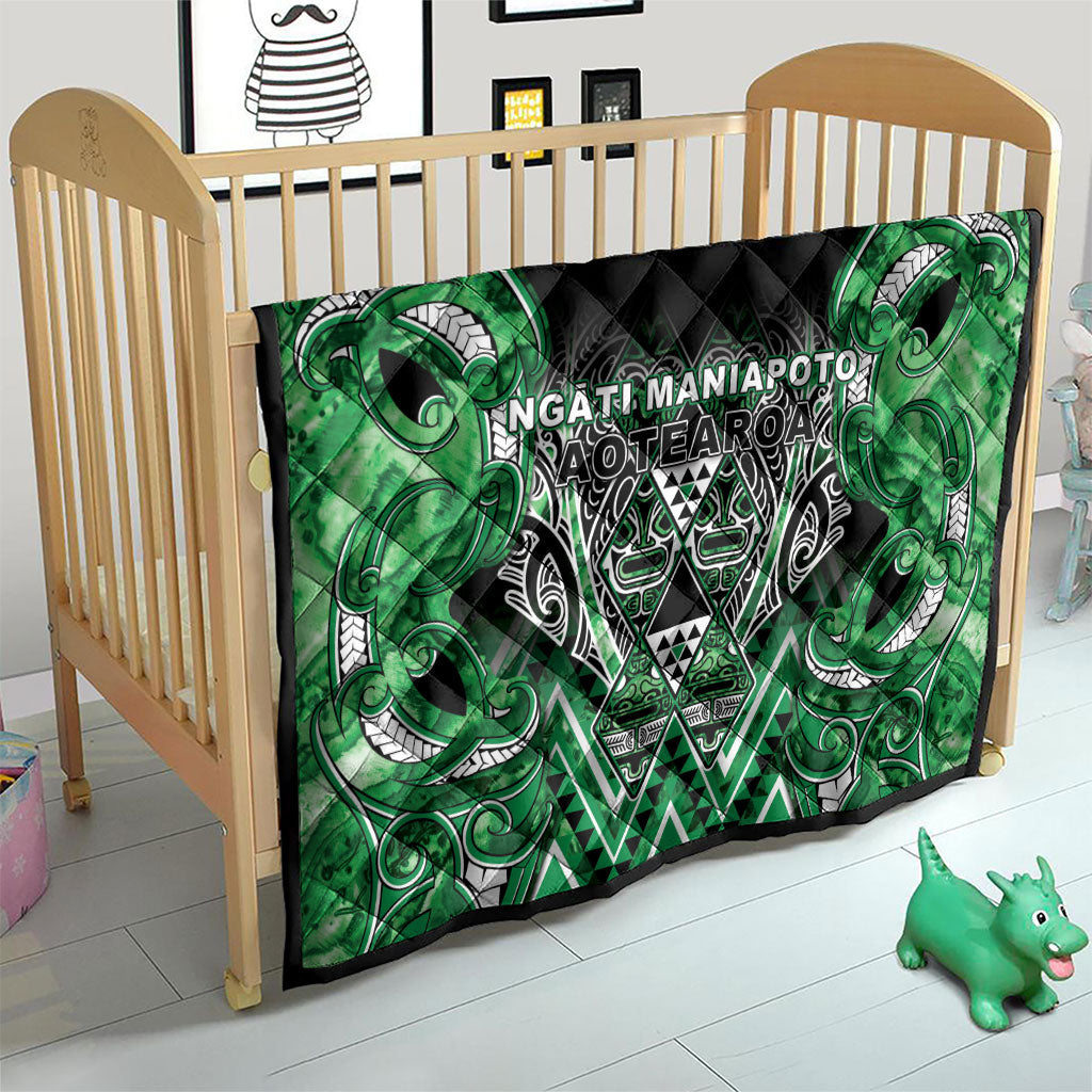 Aotearoa Ngati Maniapoto Quilt Maori Tribal Green Paua Shell Pattern DT05 - Polynesian Pride