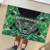 Aotearoa Ngati Maniapoto Rubber Doormat Maori Tribal Green Paua Shell Pattern DT05 - Polynesian Pride