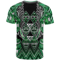 Aotearoa Ngati Maniapoto T Shirt Maori Tribal Green Paua Shell Pattern DT05 - Polynesian Pride