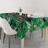 Aotearoa Ngati Maniapoto Tablecloth Maori Tribal Green Paua Shell Pattern DT05 - Polynesian Pride