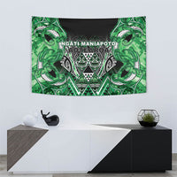 Aotearoa Ngati Maniapoto Tapestry Maori Tribal Green Paua Shell Pattern DT05 - Polynesian Pride