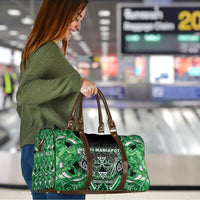 Aotearoa Ngati Maniapoto Travel Bag Maori Tribal Green Paua Shell Pattern DT05 - Polynesian Pride